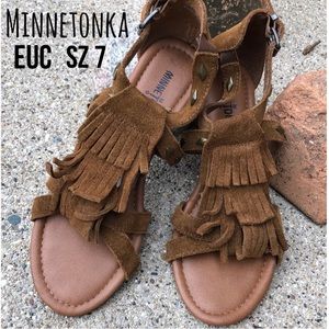 fringe moccasin sandals